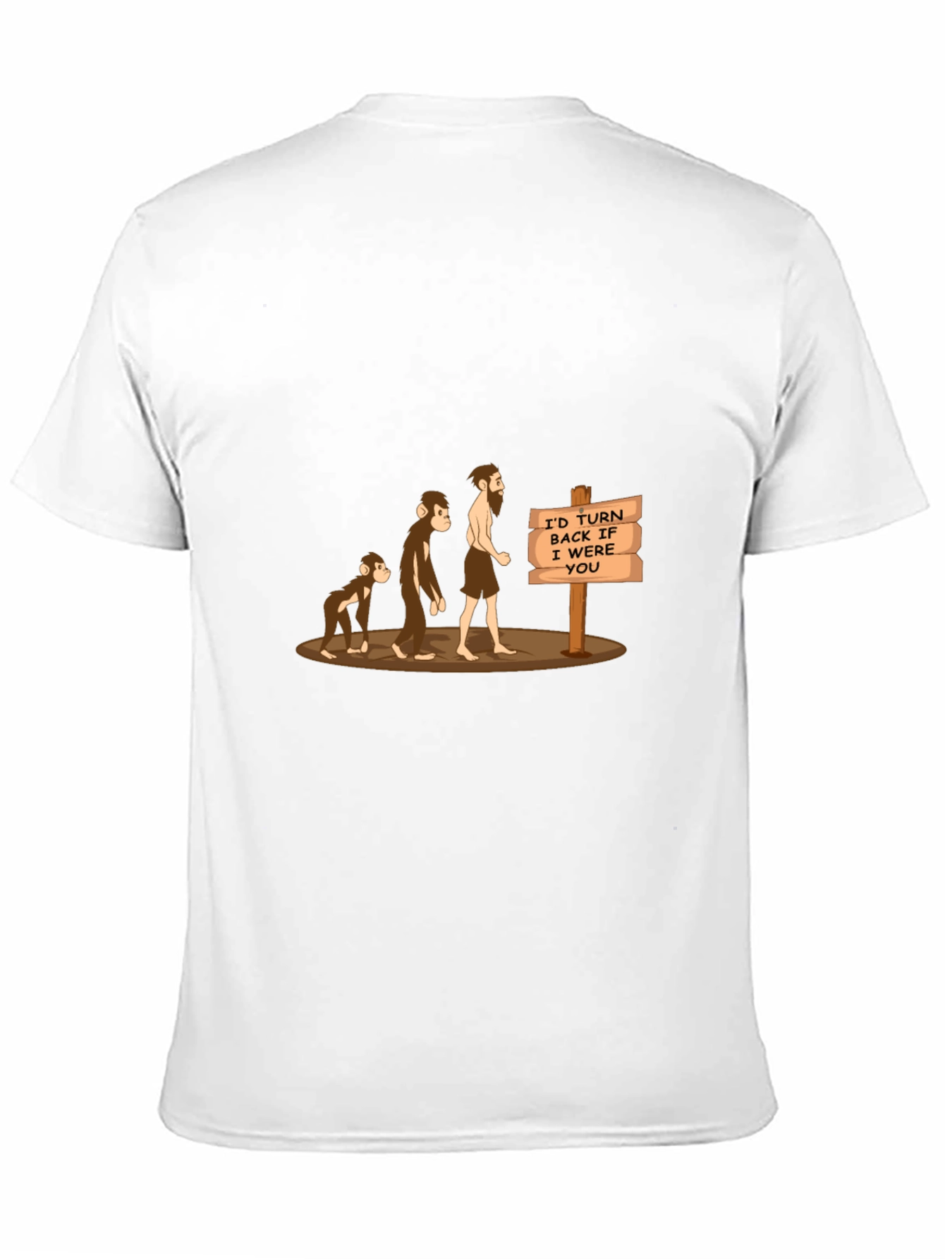 Evolution Humor T-Shirt: Id Turn Back
