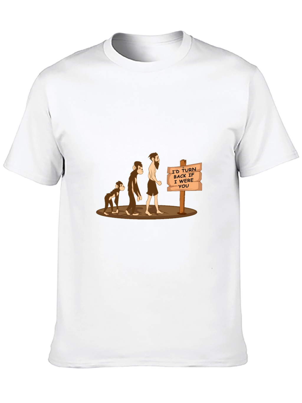 Evolution Humor T-Shirt: Id Turn Back