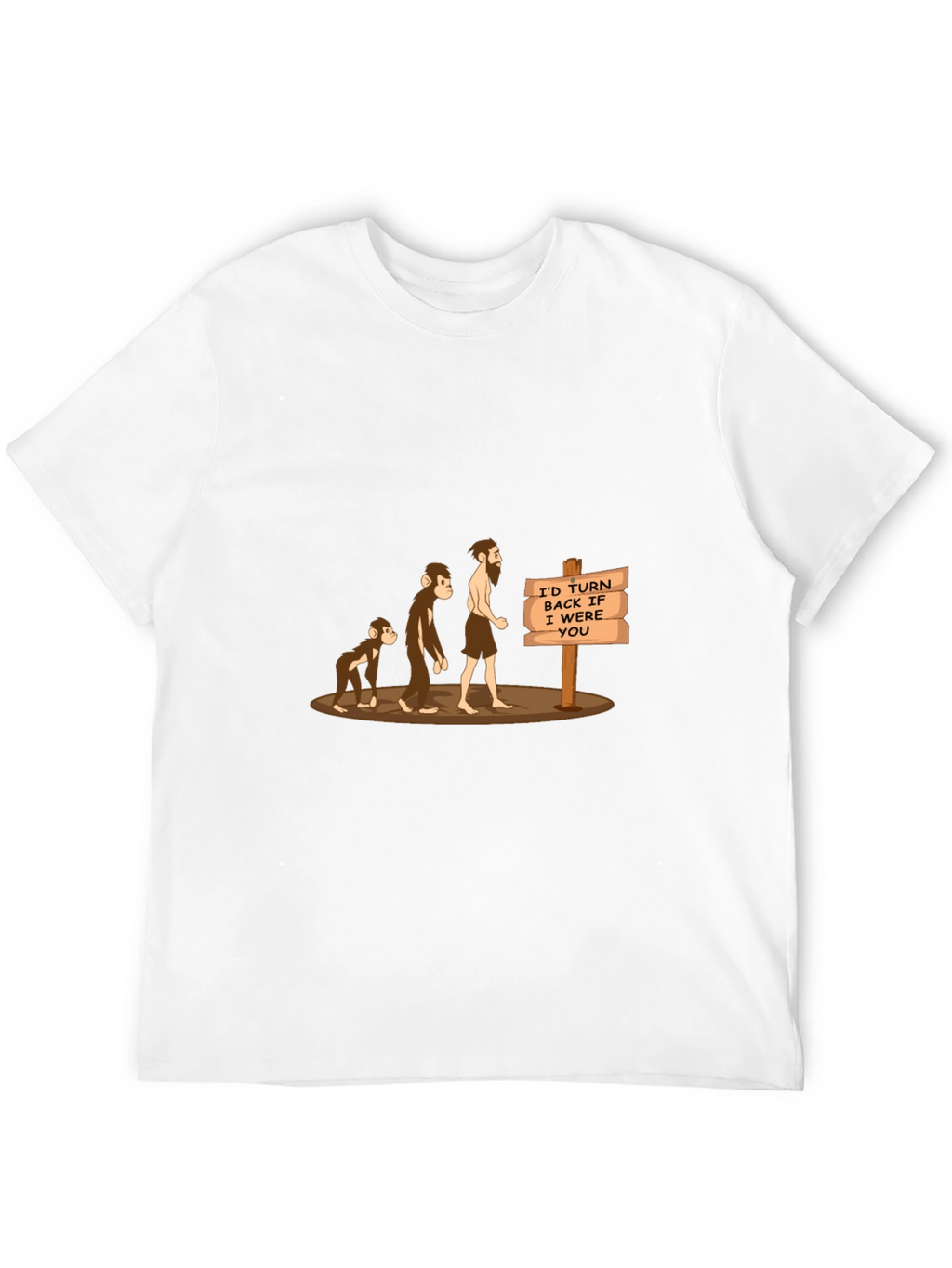 Evolution Humor T-Shirt: Id Turn Back