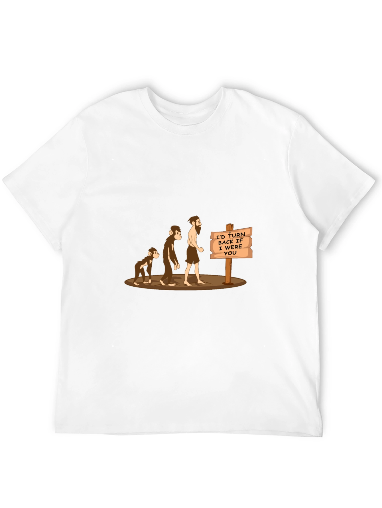 Evolution Humor T-Shirt: Id Turn Back