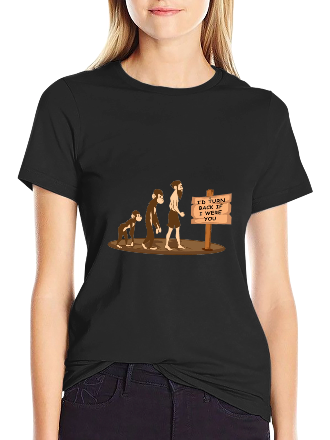 Evolution Humor T-Shirt: Id Turn Back
