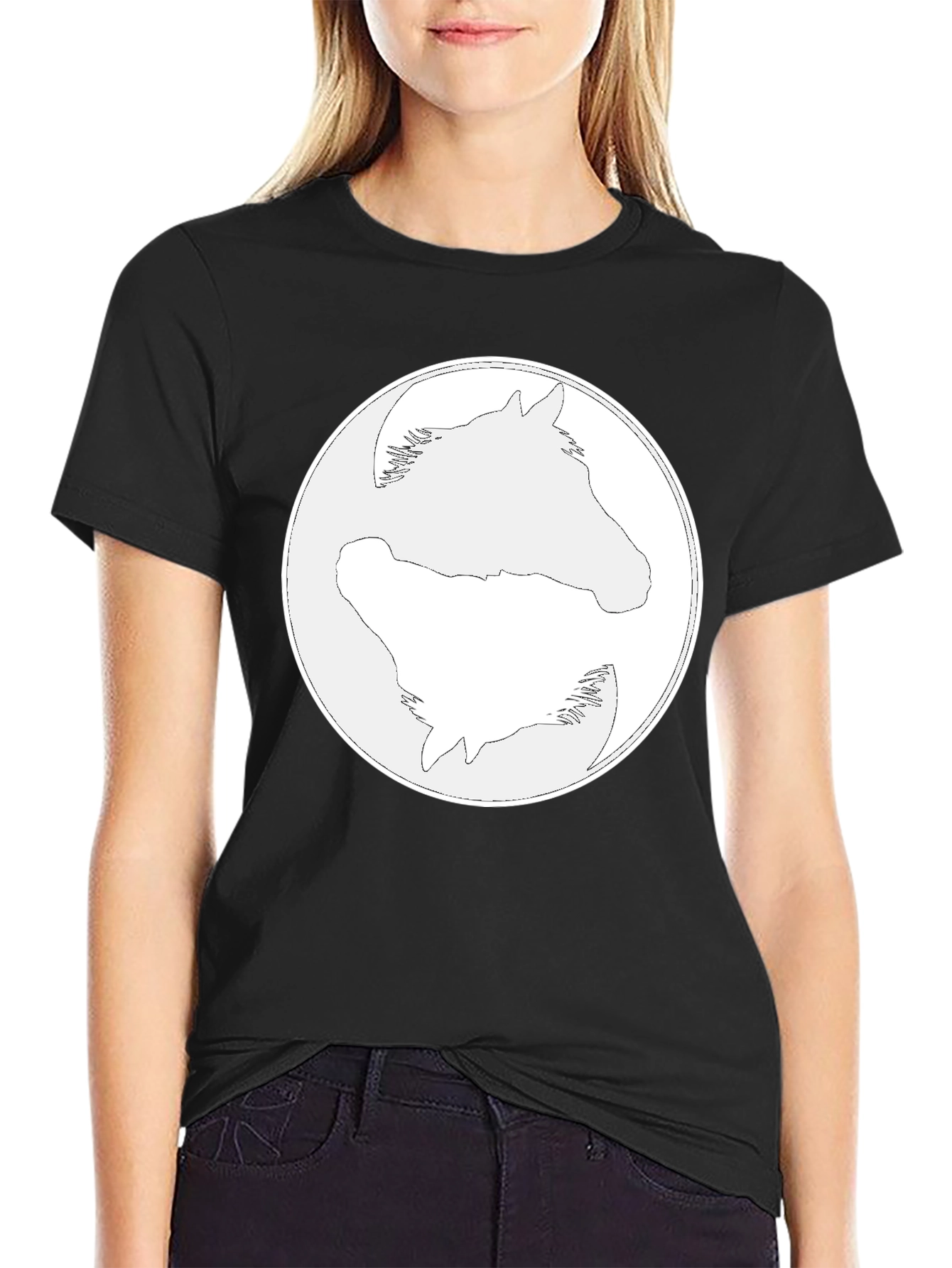 Yin Yang Horse Graphic Tee