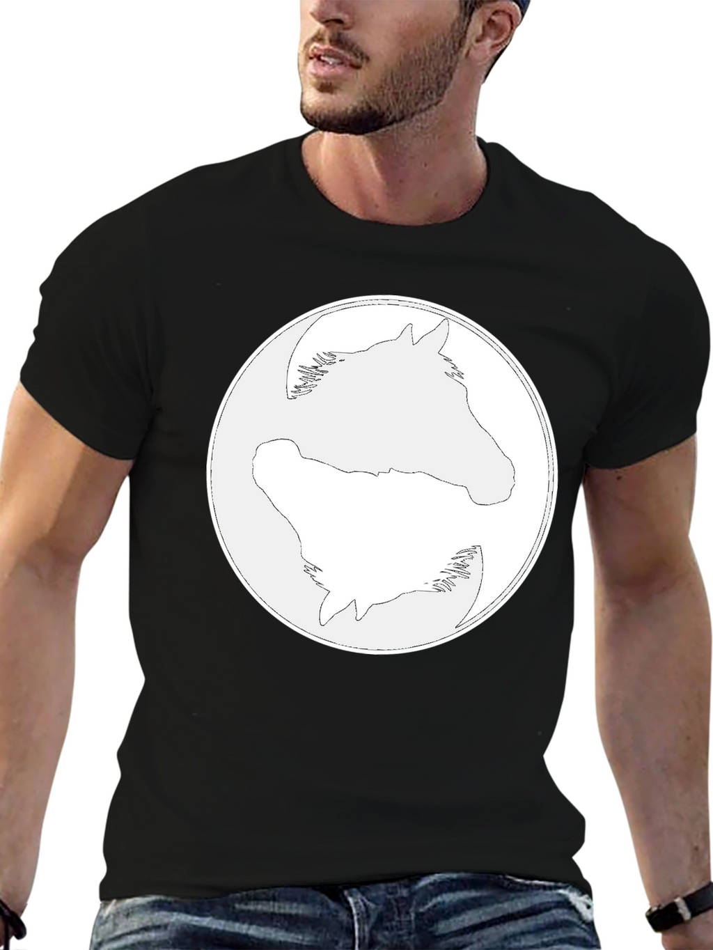 Yin Yang Horse Graphic Tee