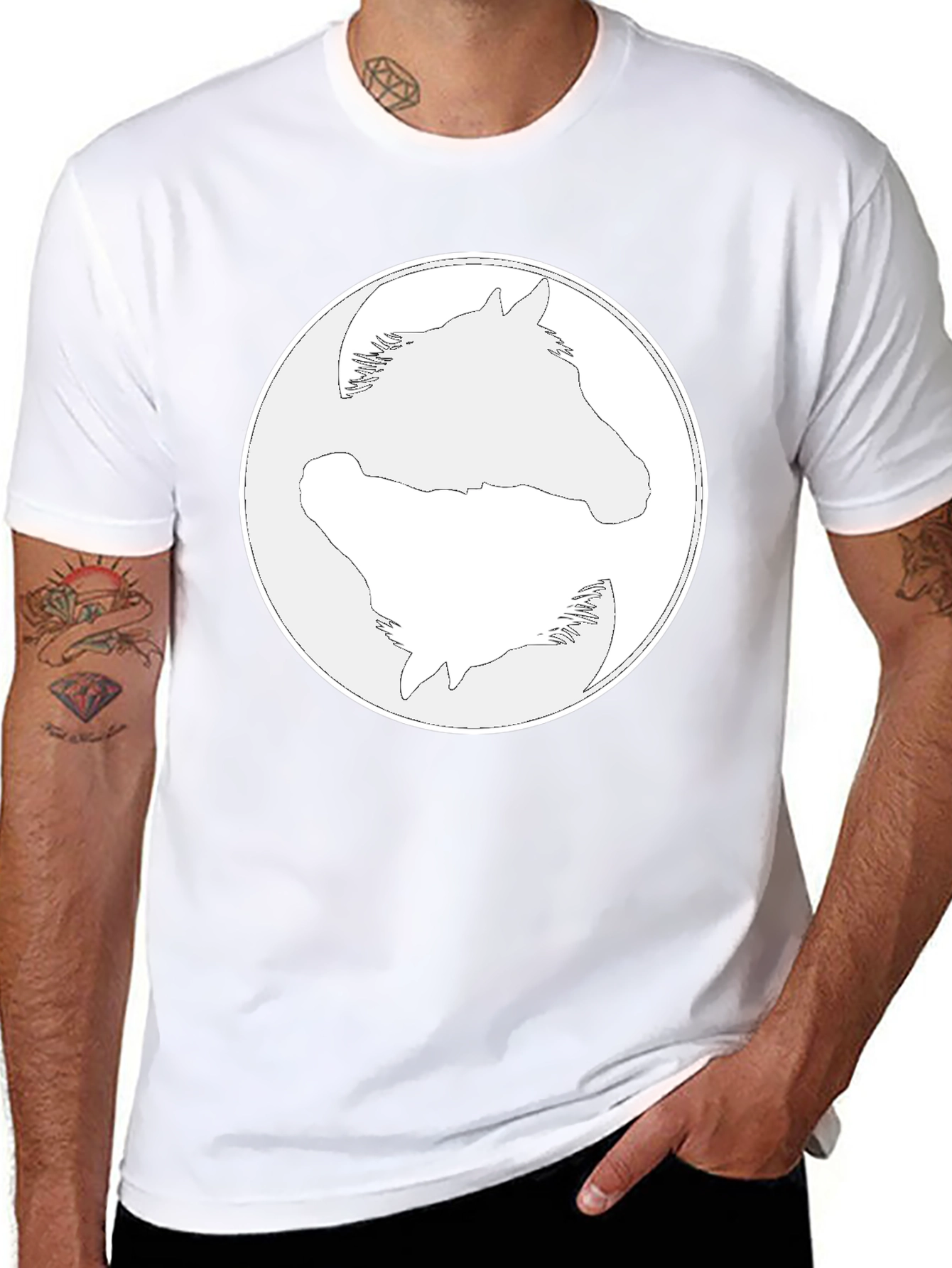Yin Yang Horse Graphic Tee