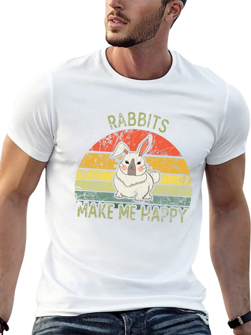 Rabbits Make Me Happy Graphic Tee