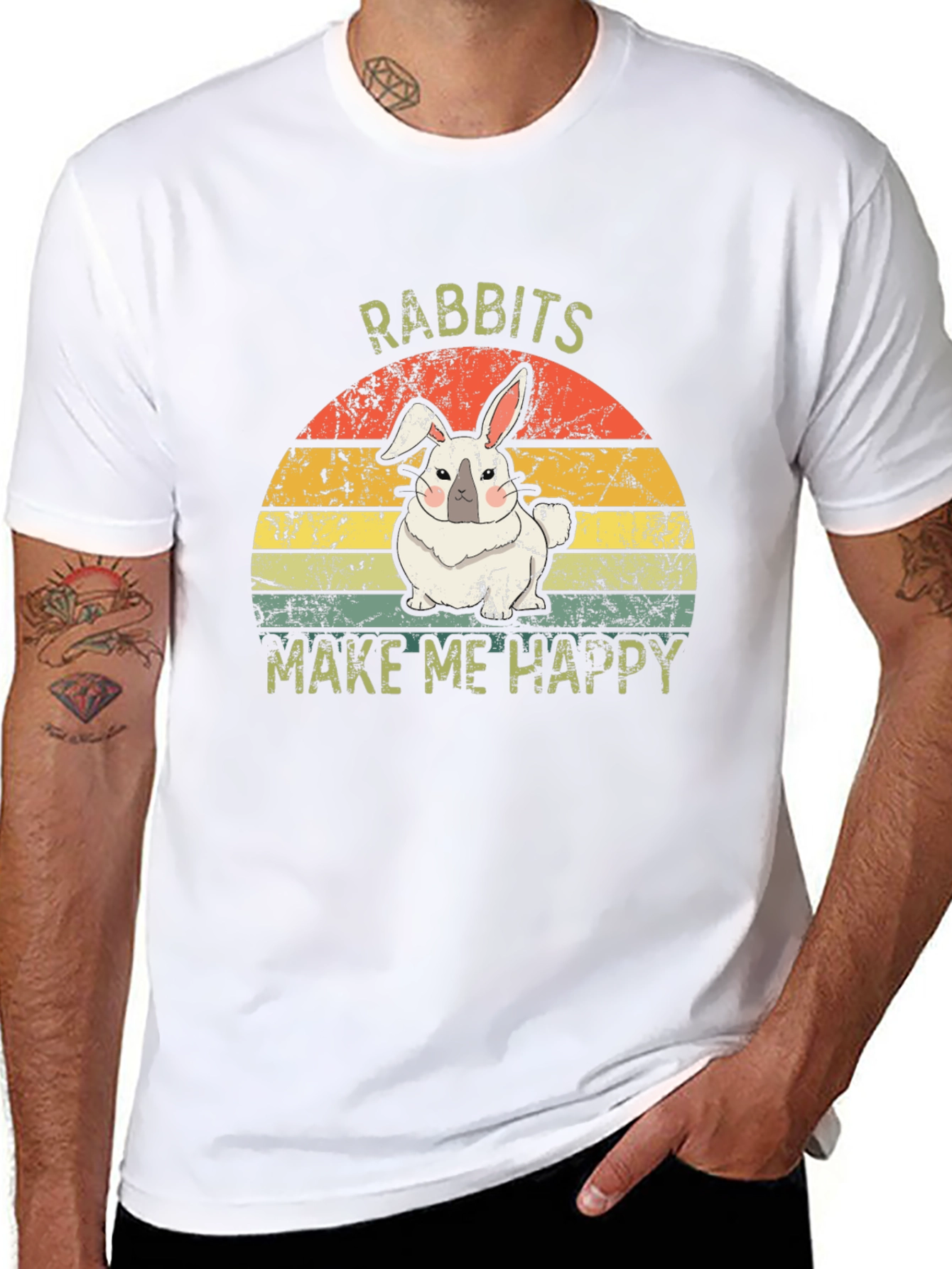 Rabbits Make Me Happy Graphic Tee