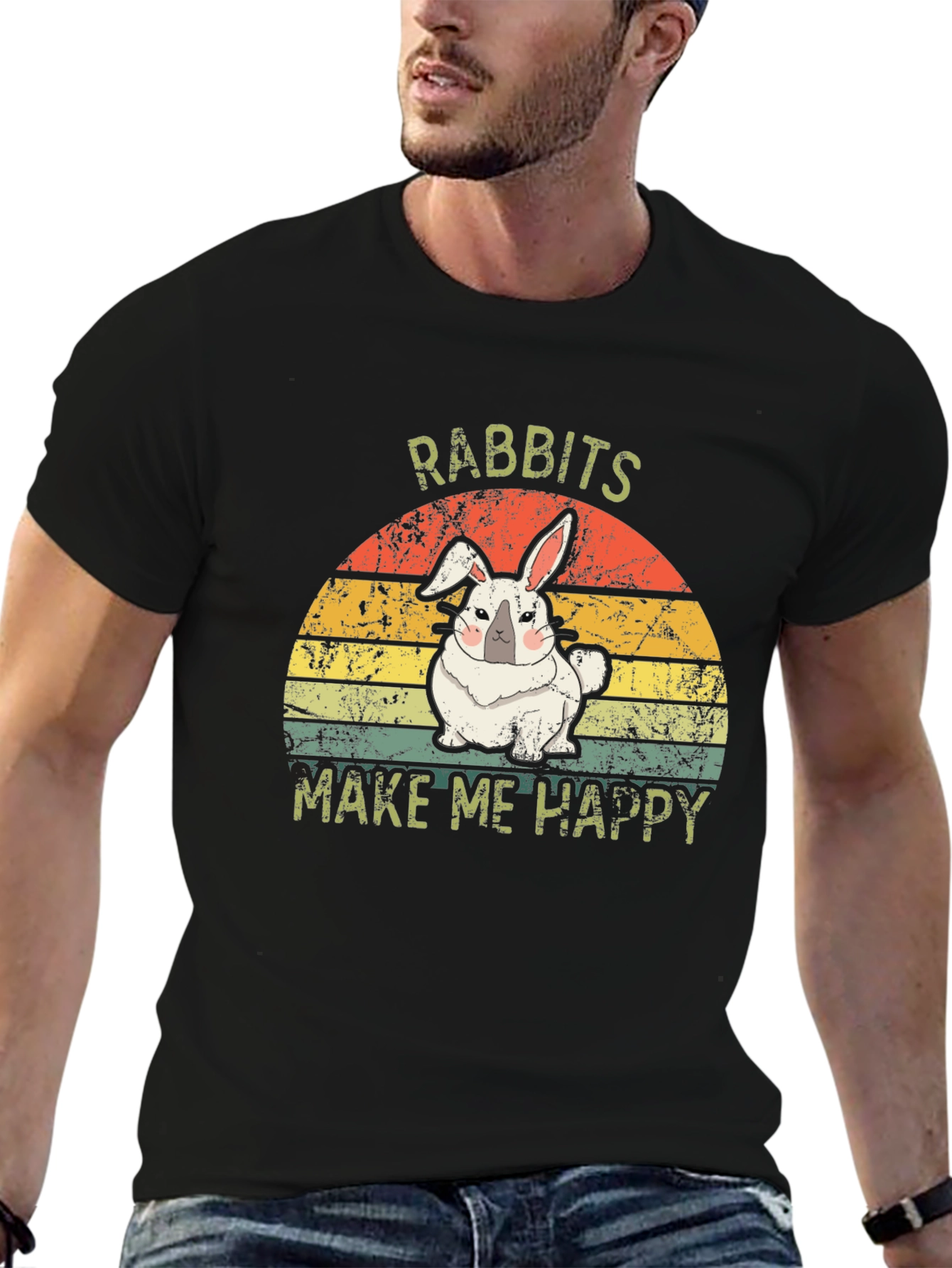 Rabbits Make Me Happy Graphic Tee