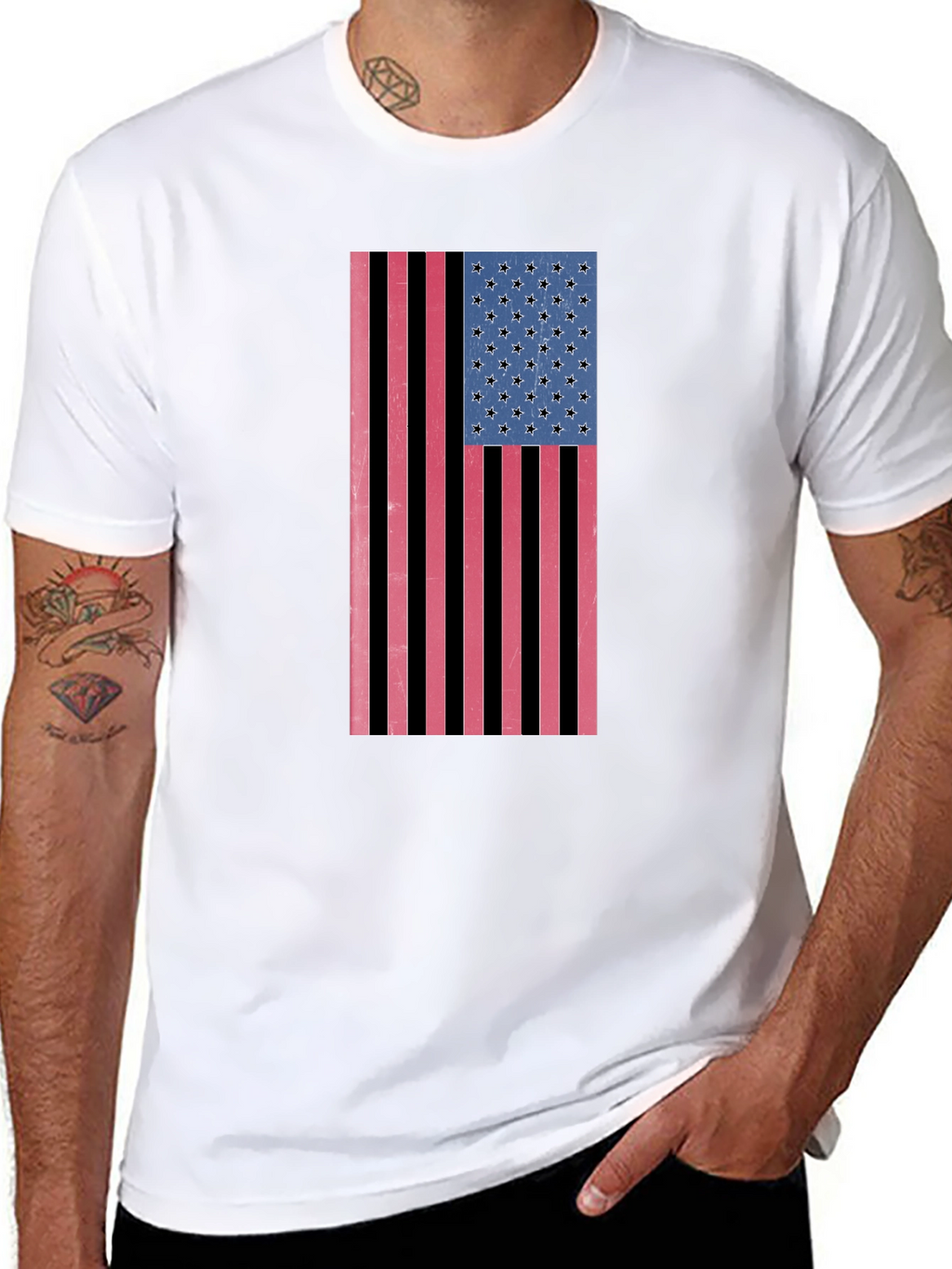 American Flag Graphic Tee - Patriotic Style
