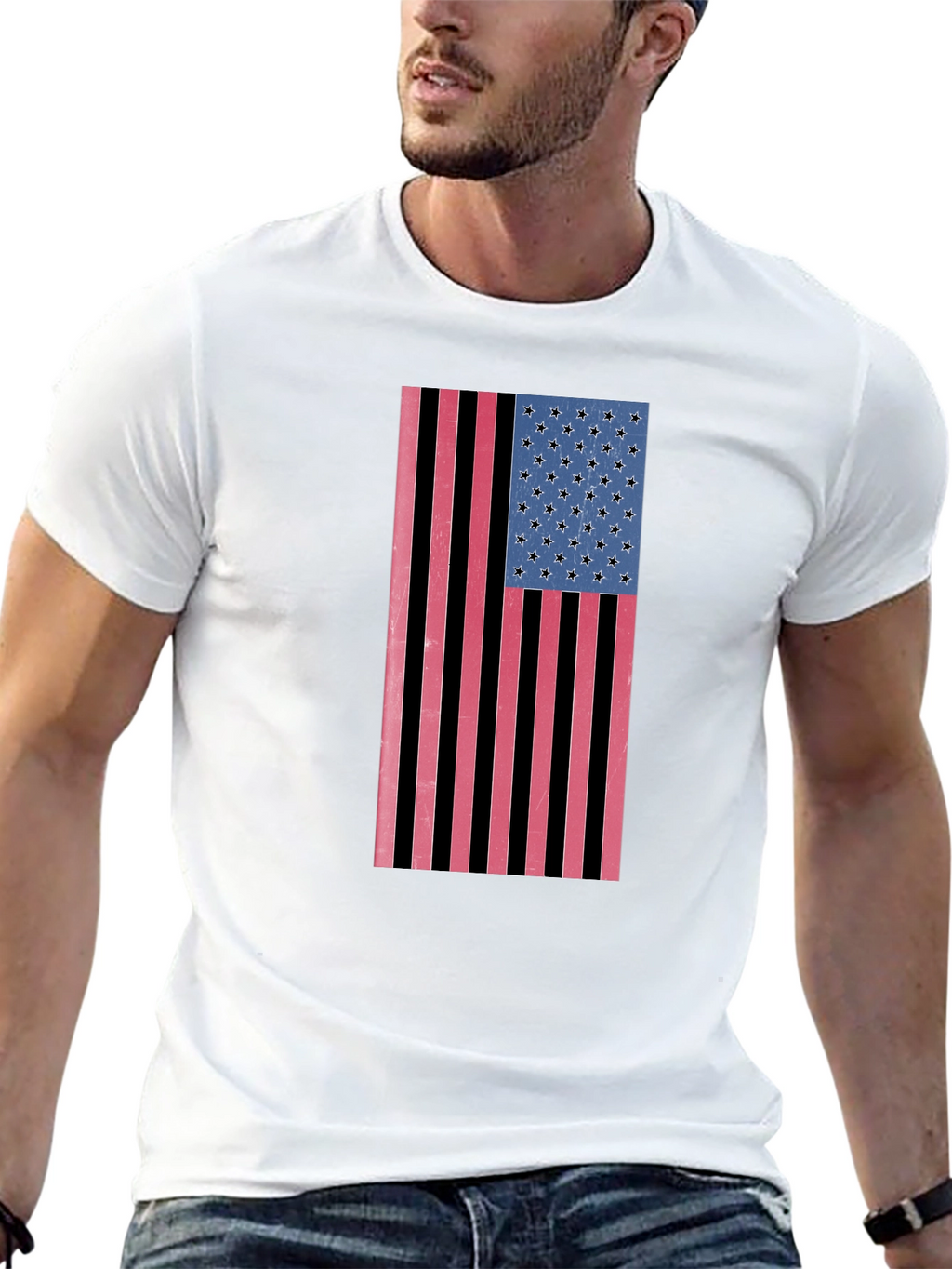American Flag Graphic Tee - Patriotic Style