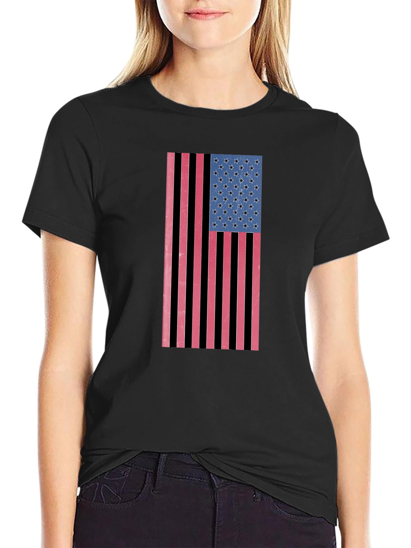 American Flag Graphic Tee - Patriotic Style