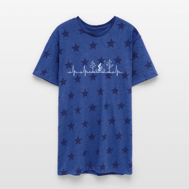 Cyclist heartbeat with bike nature gift