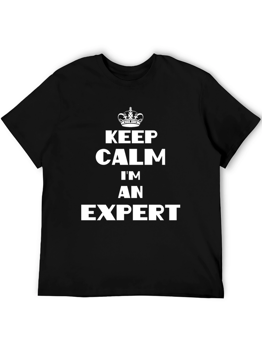 Keep Calm Im An Expert Black T-Shirt
