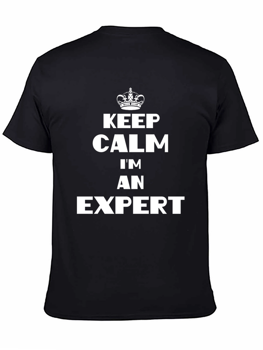 Keep Calm Im An Expert Black T-Shirt