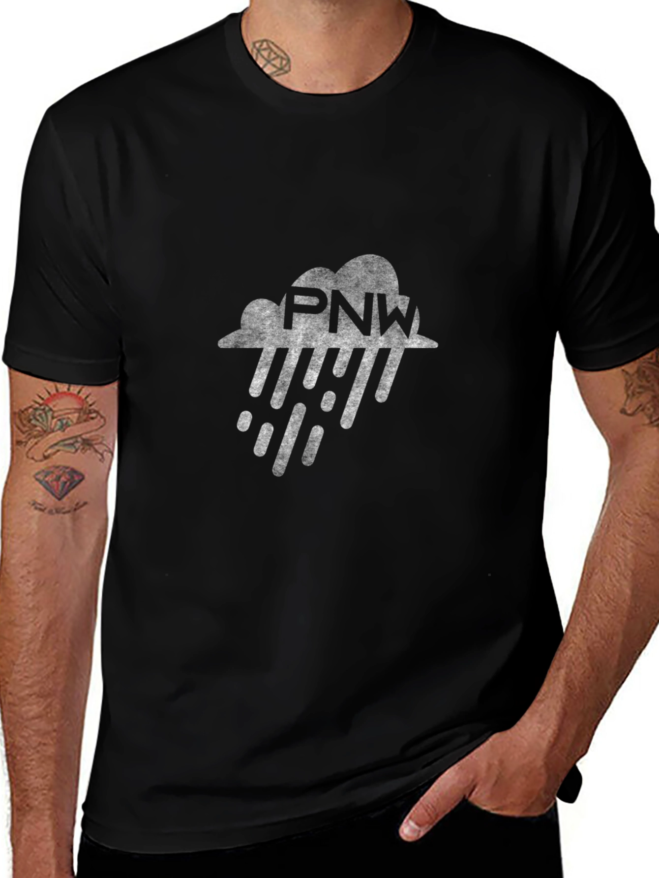PNW Rain Cloud Black T-Shirt