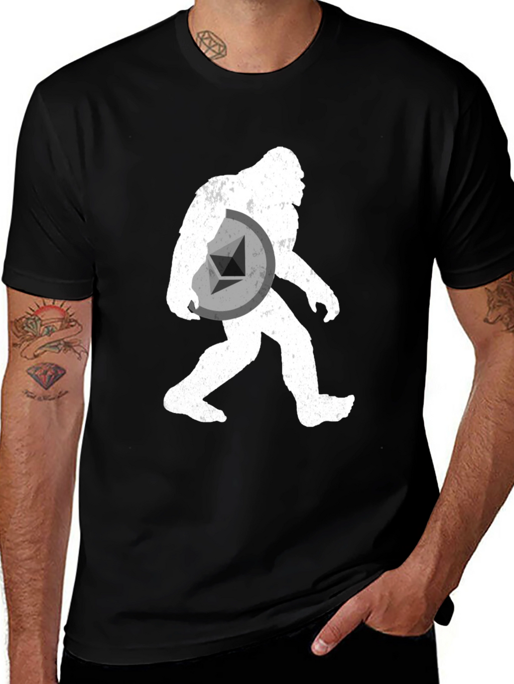 Sasquatch Ethereum Crypto T-Shirt - Black