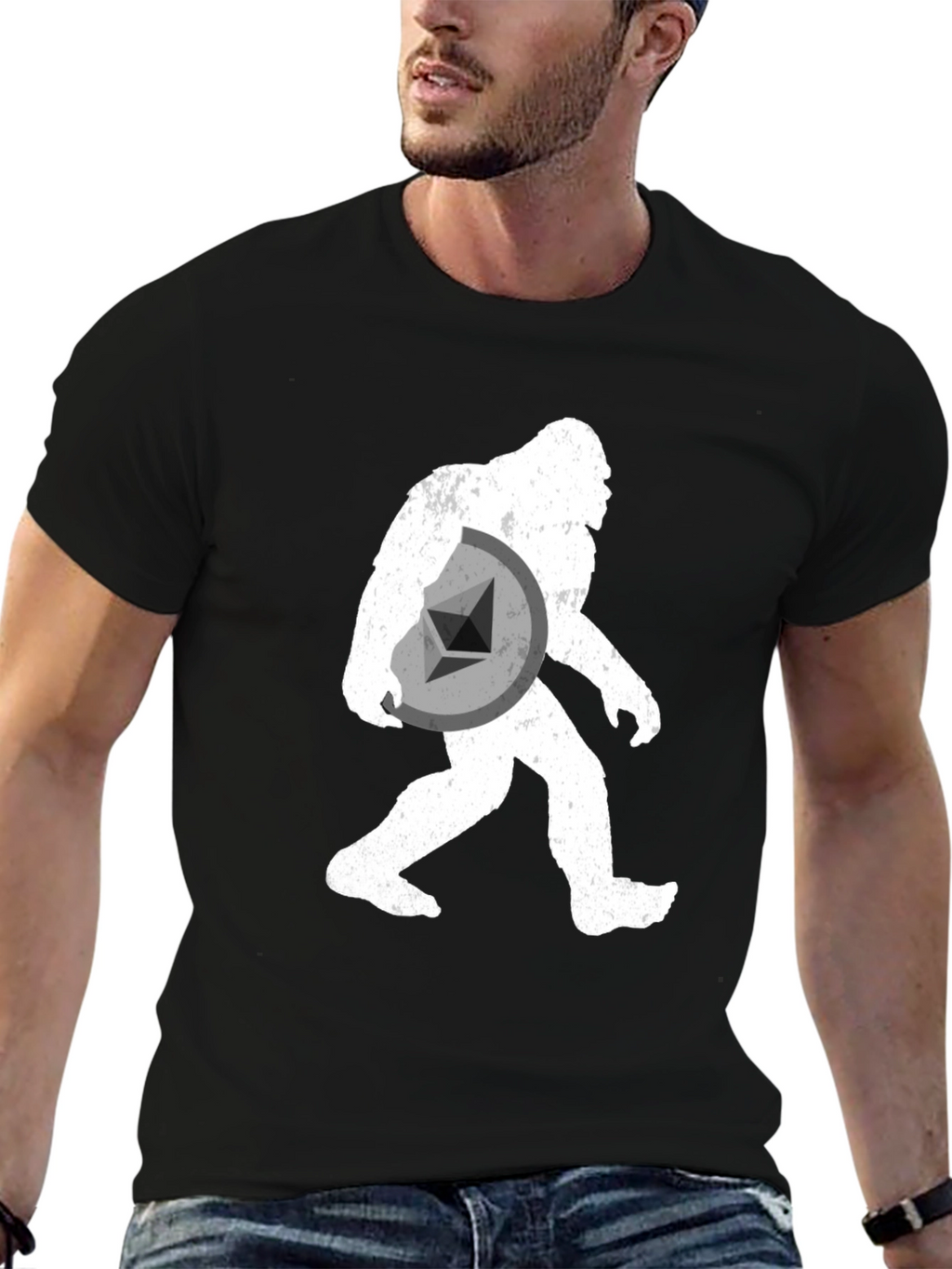 Sasquatch Ethereum Crypto T-Shirt - Black