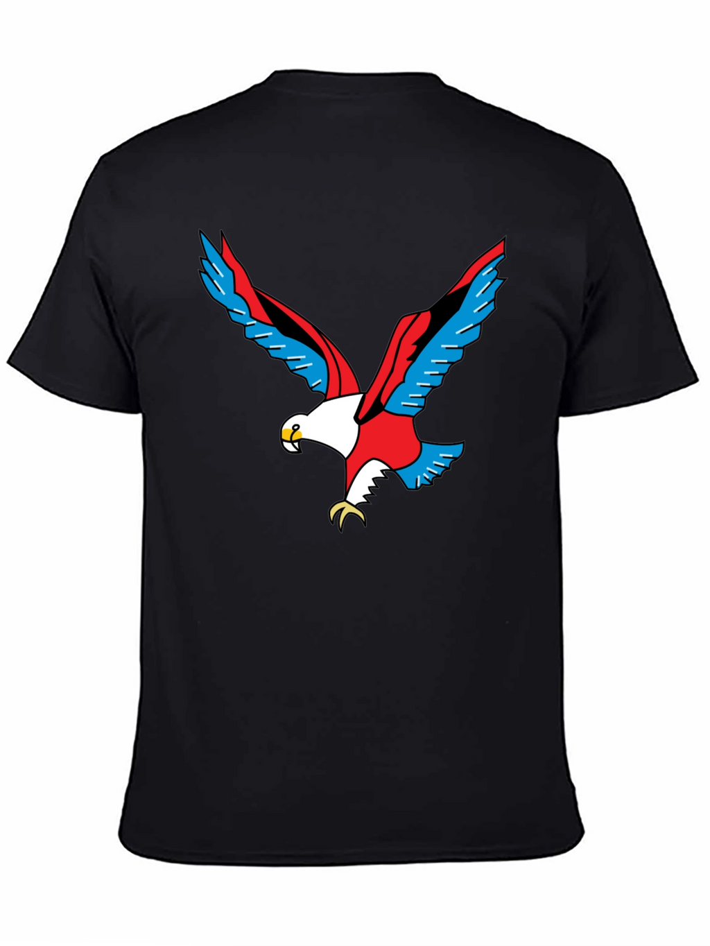 Bold Eagle Graphic Tee - Black Cotton Shirt