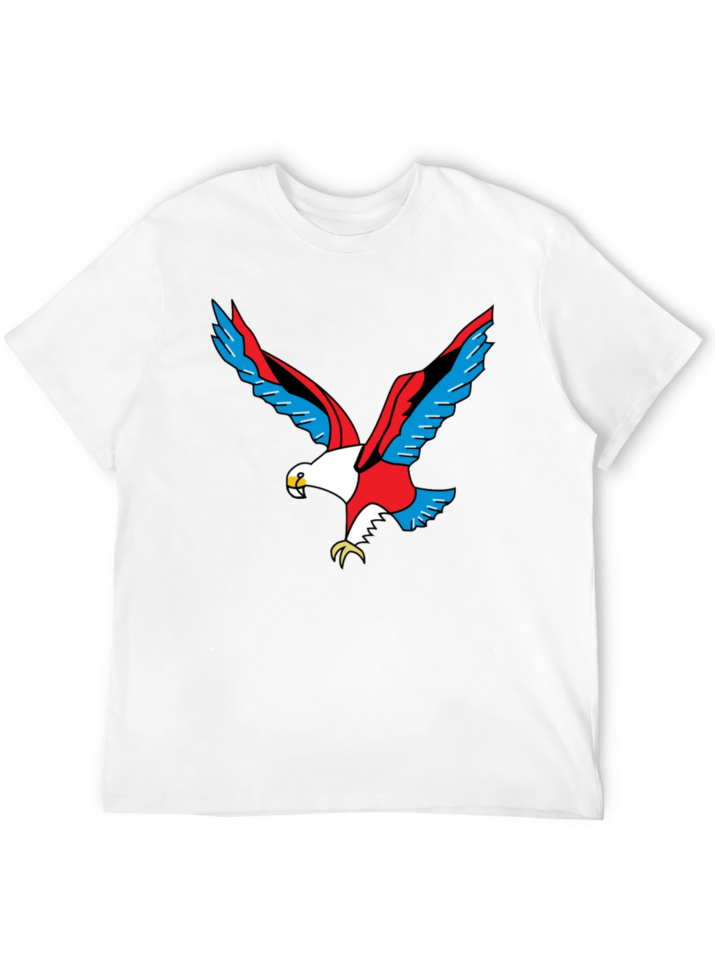 Bold Eagle Graphic Tee - Black Cotton Shirt