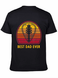 Best Dad Ever Guitar Pick Sunset T-Shirt