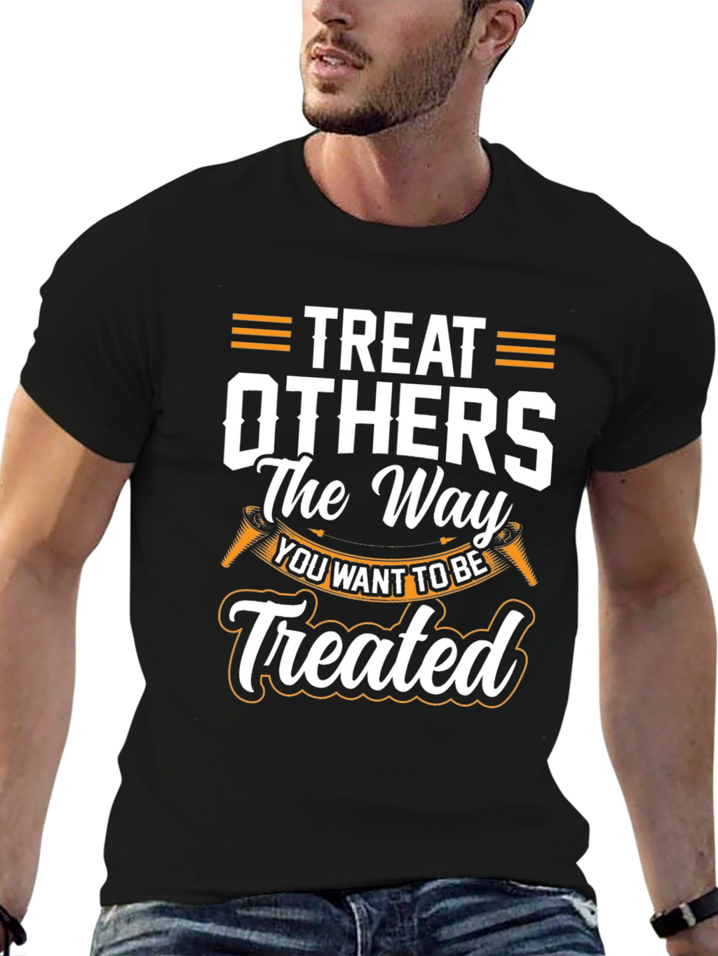 Treat Others Graphic Tee - Golden Rule Black T-Shirt
