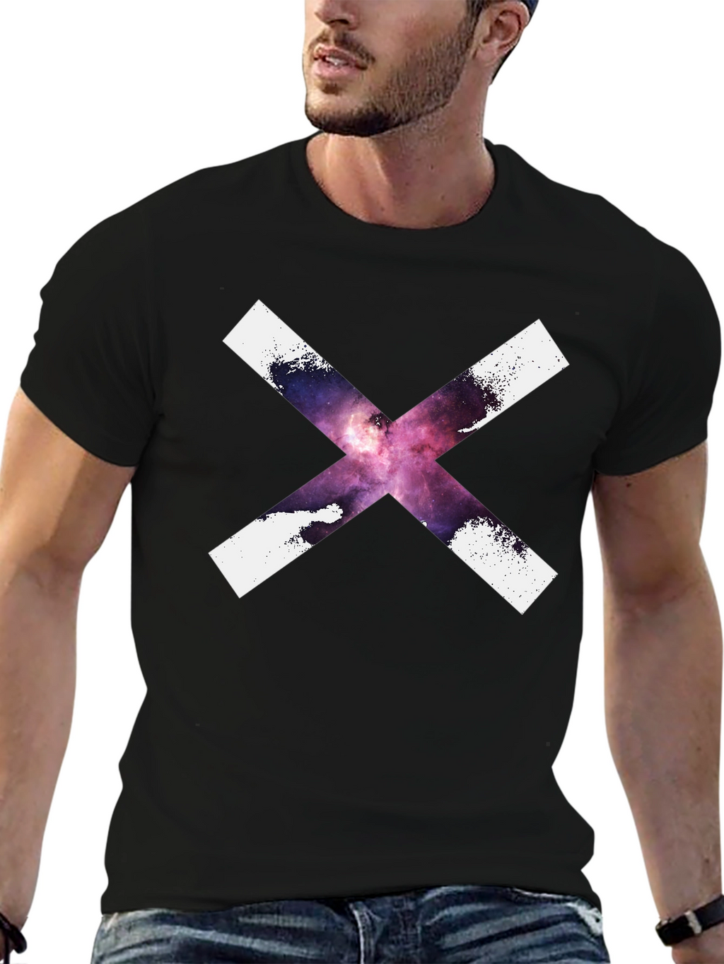 Galaxy X Graphic Tee - Cool Black T-Shirt