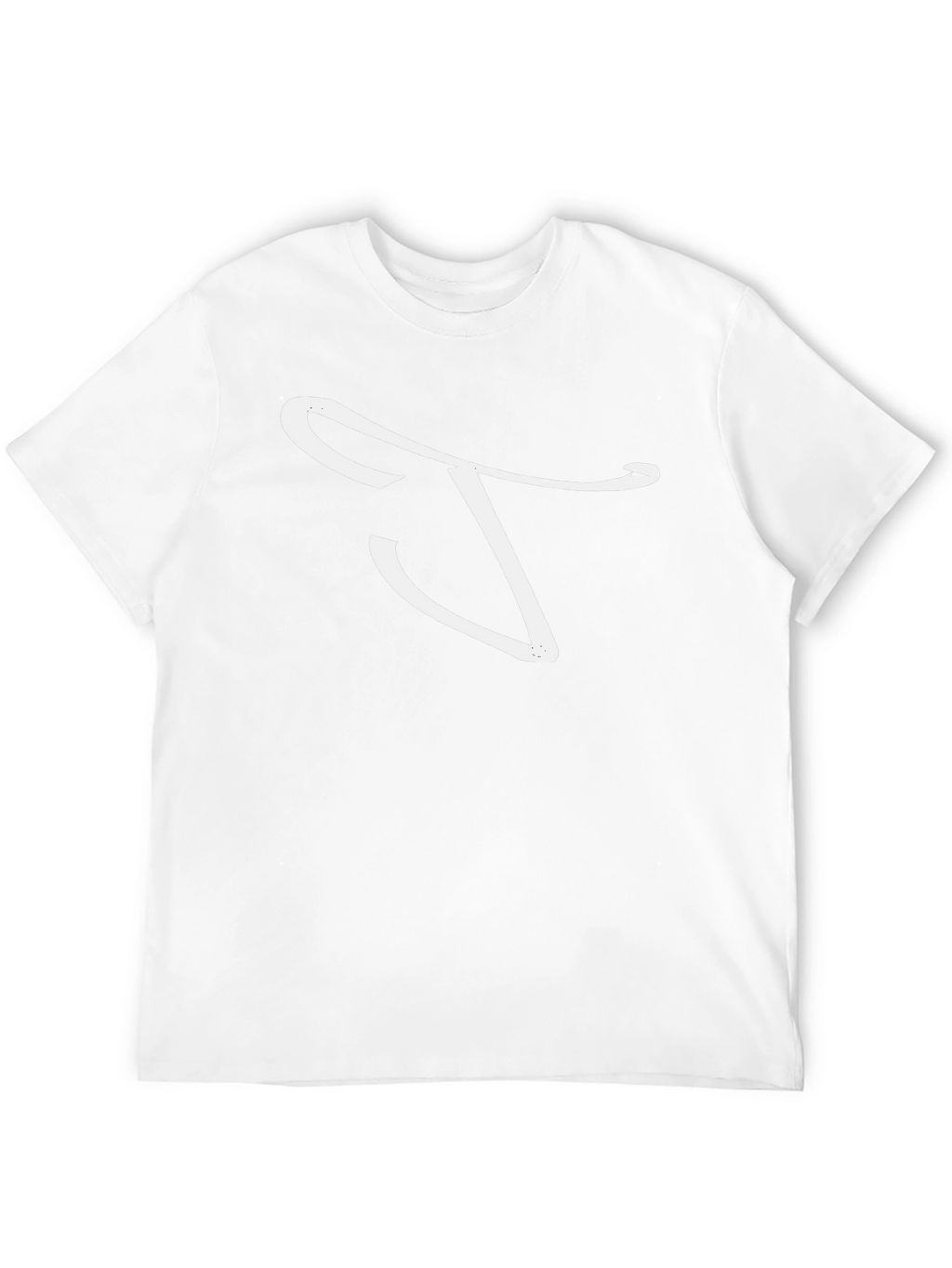 Stylish Black T-Shirt with White Swirl Design