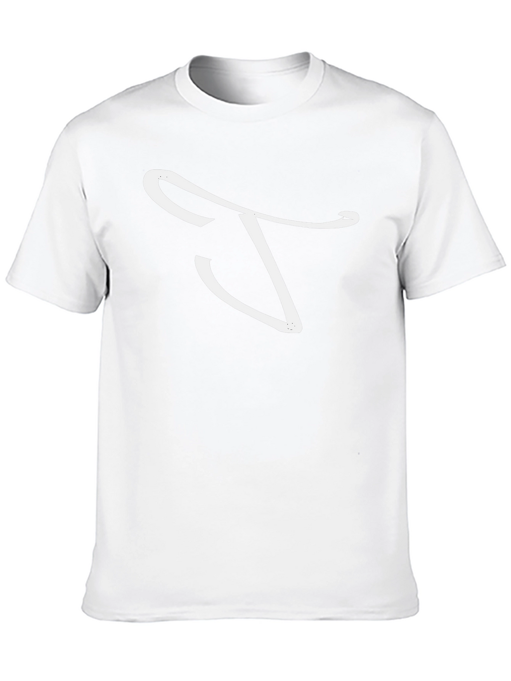 Stylish Black T-Shirt with White Swirl Design