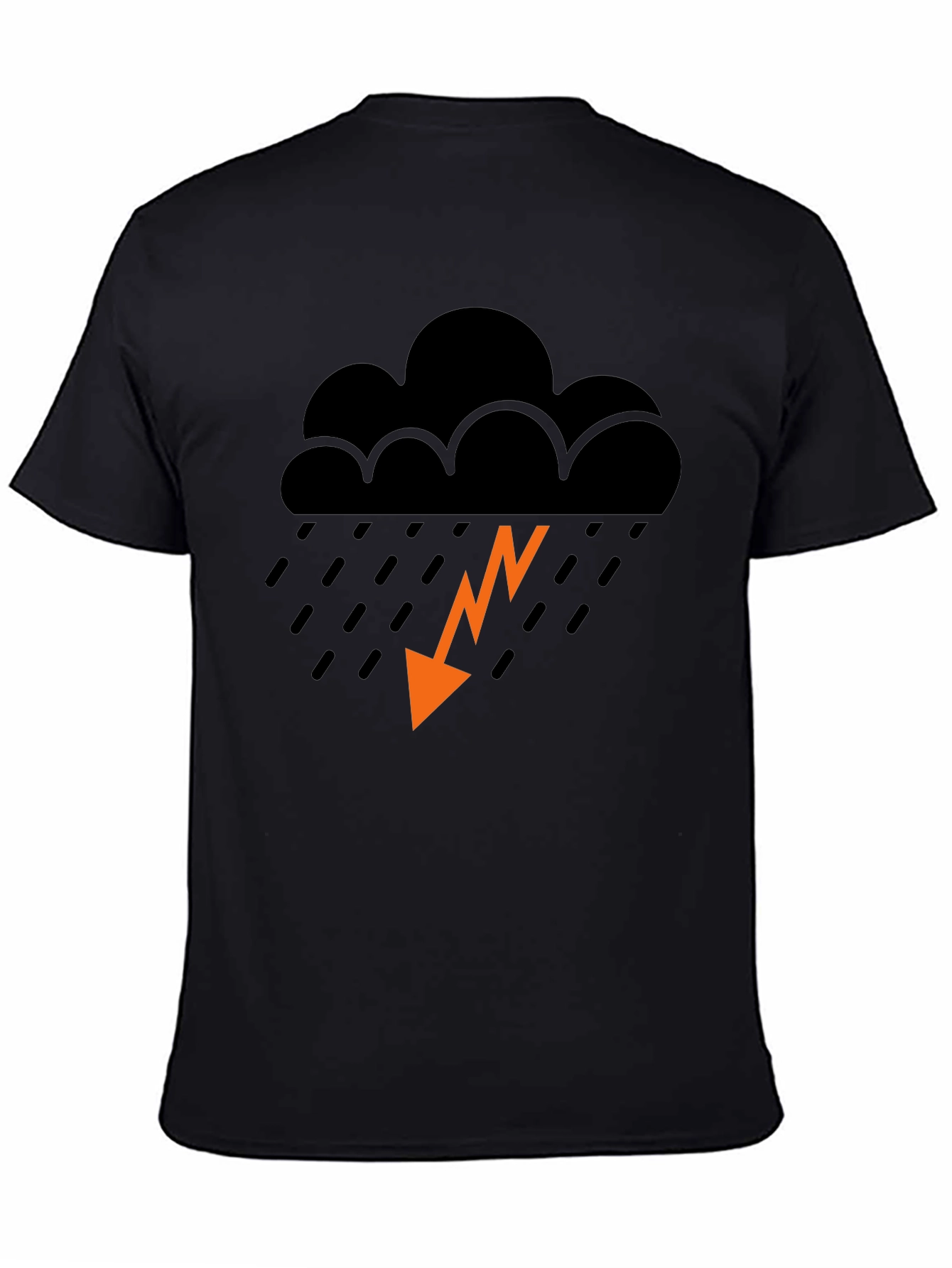 Stormy Weather Graphic Tee - Trendy Black T-Shirt