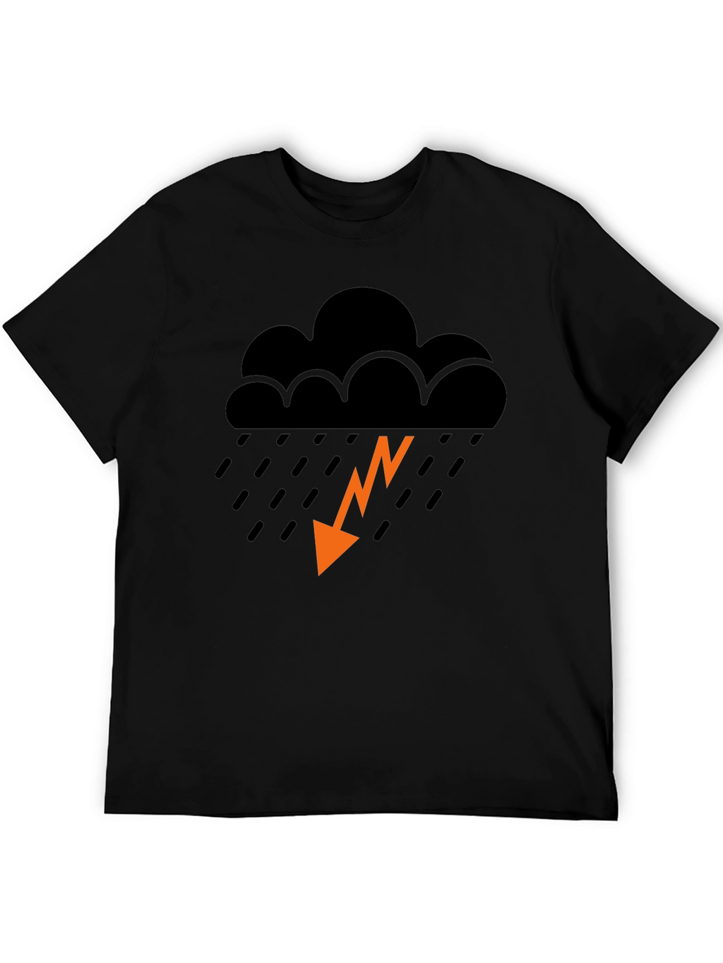 Stormy Weather Graphic Tee - Trendy Black T-Shirt