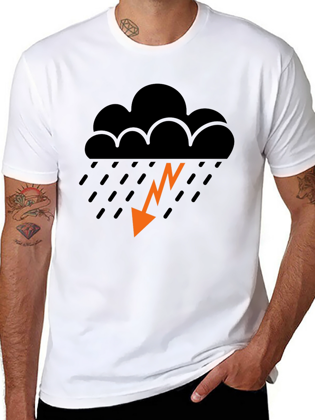 Stormy Weather Graphic Tee - Trendy Black T-Shirt
