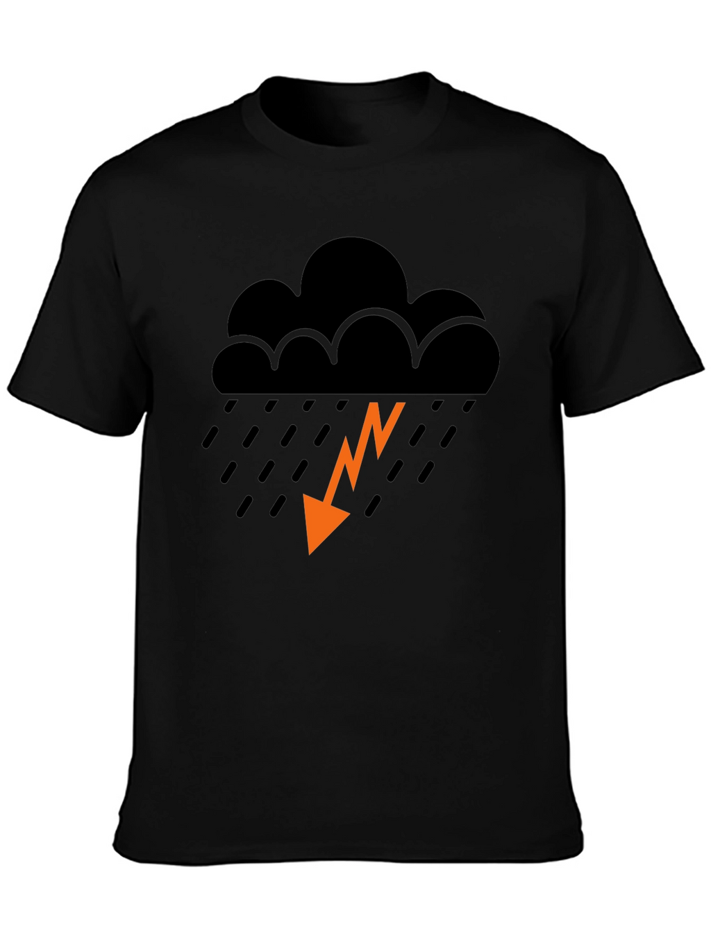 Stormy Weather Graphic Tee - Trendy Black T-Shirt