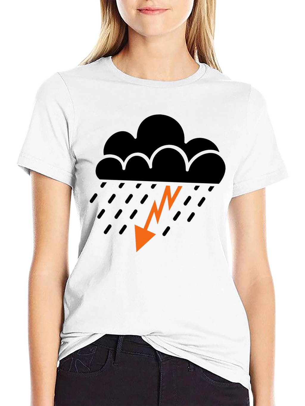 Stormy Weather Graphic Tee - Trendy Black T-Shirt
