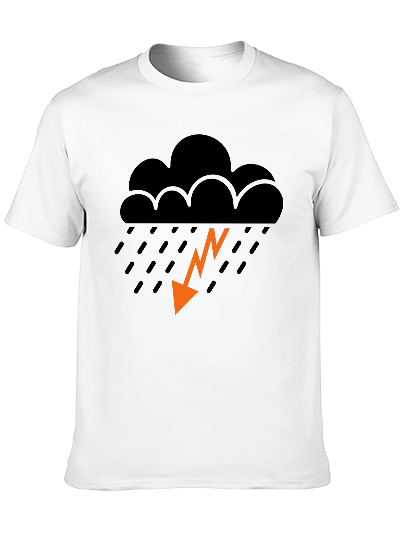 Stormy Weather Graphic Tee - Trendy Black T-Shirt