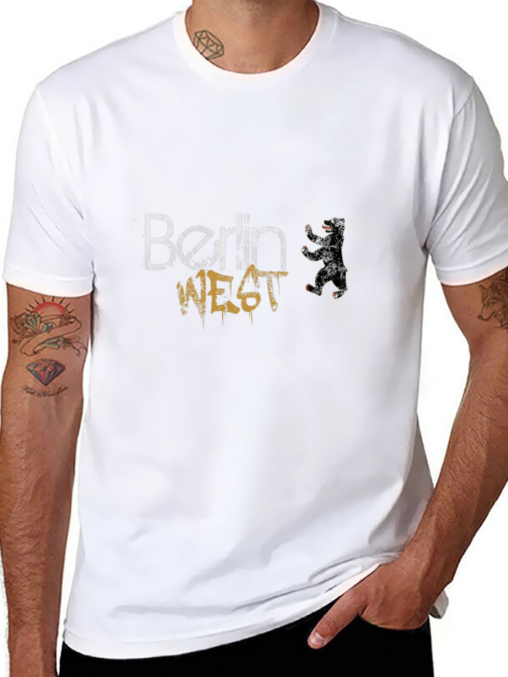 Berlin West Bear Graphic Tee - Modern Casual Style
