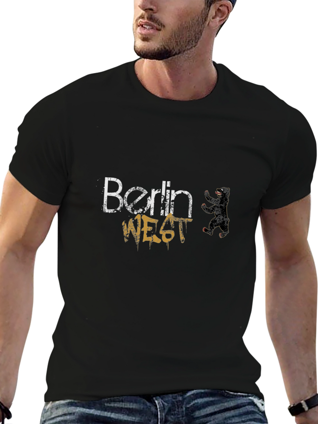 Berlin West Bear Graphic Tee - Modern Casual Style