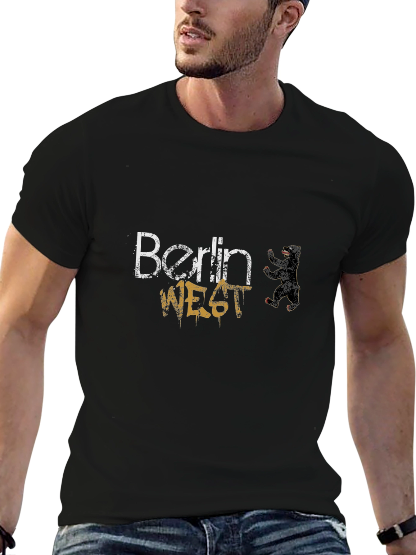 Berlin West Bear Graphic Tee - Modern Casual Style