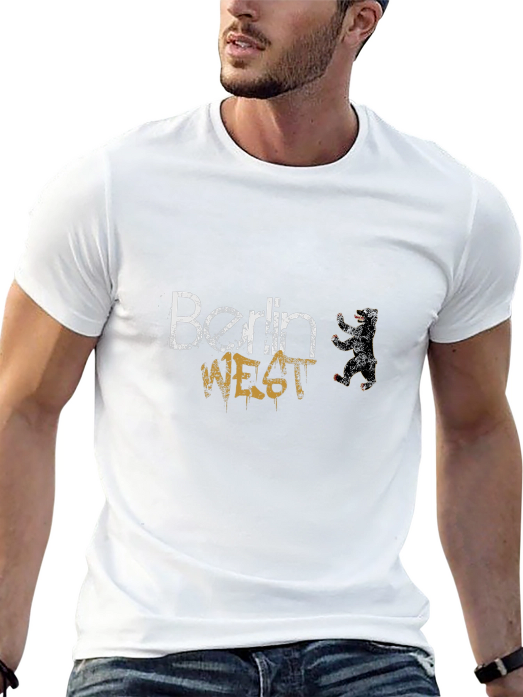 Berlin West Bear Graphic Tee - Modern Casual Style