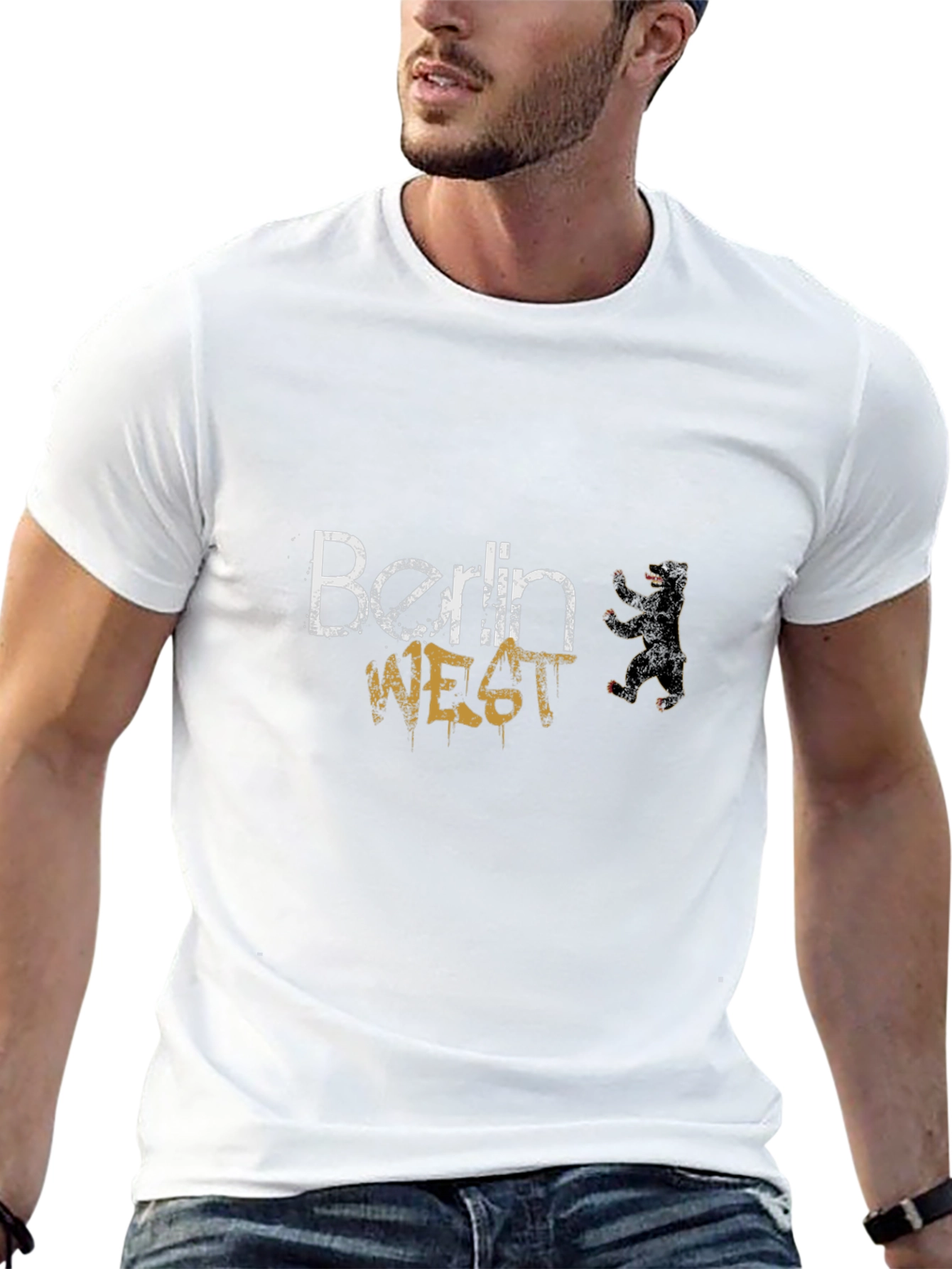 Berlin West Bear Graphic Tee - Modern Casual Style