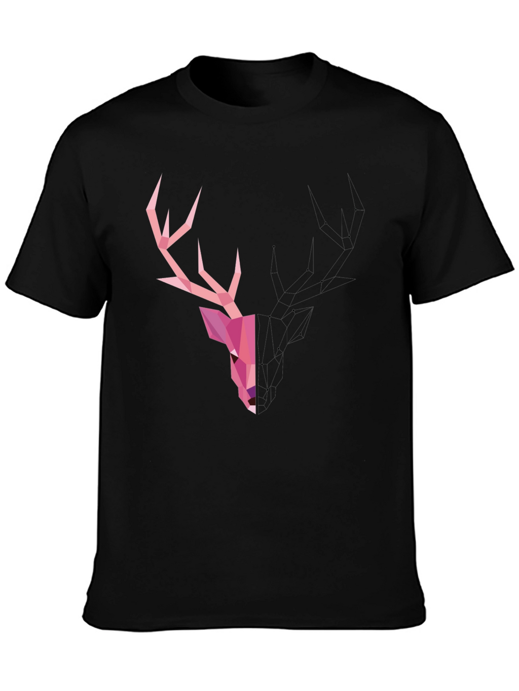 Geometric Deer T-Shirt - Modern Graphic Tee