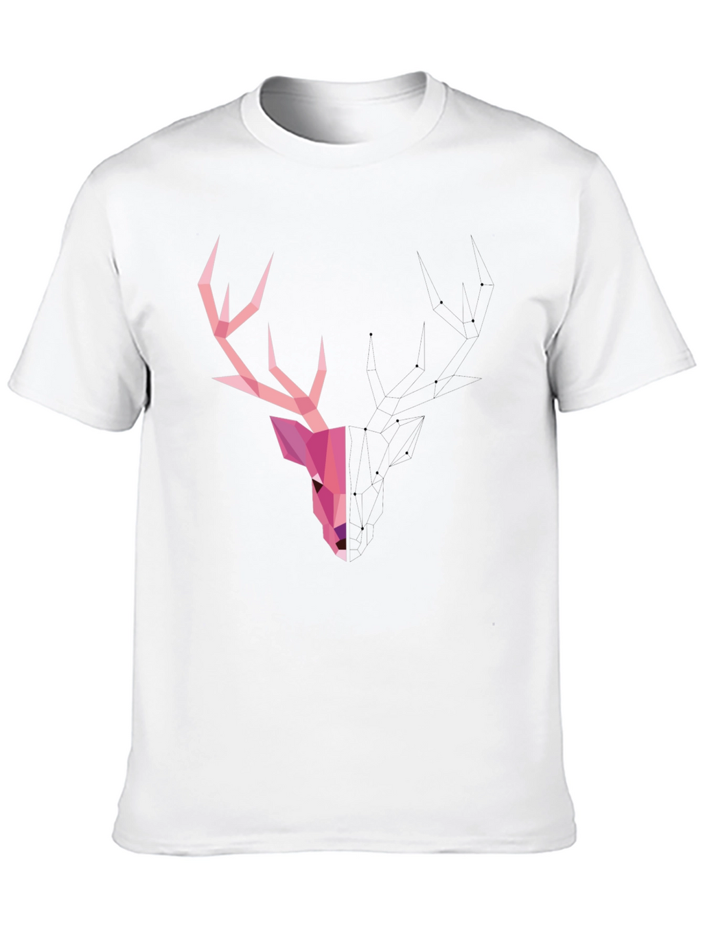 Geometric Deer T-Shirt - Modern Graphic Tee