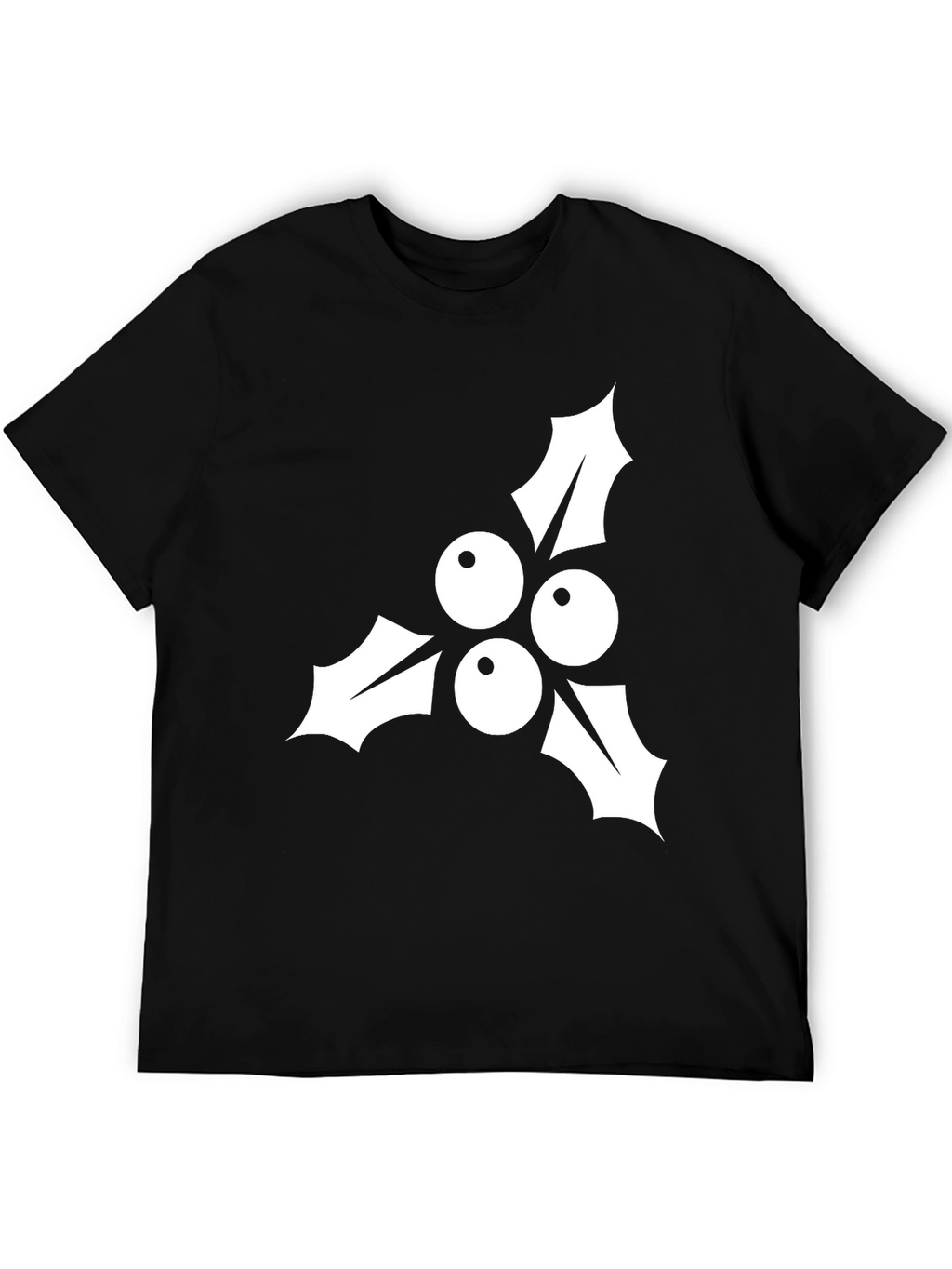 Holiday Holly Graphic Tee - Black T-Shirt
