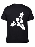 Holiday Holly Graphic Tee - Black T-Shirt