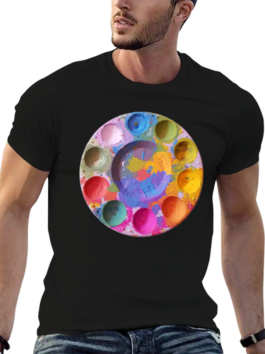 Painters Palette T-Shirt - Artistic Design