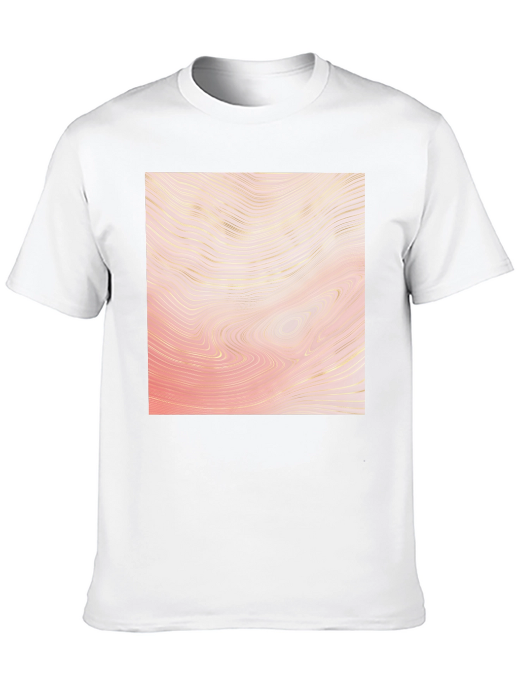 Abstract Wave Pattern Black T-Shirt