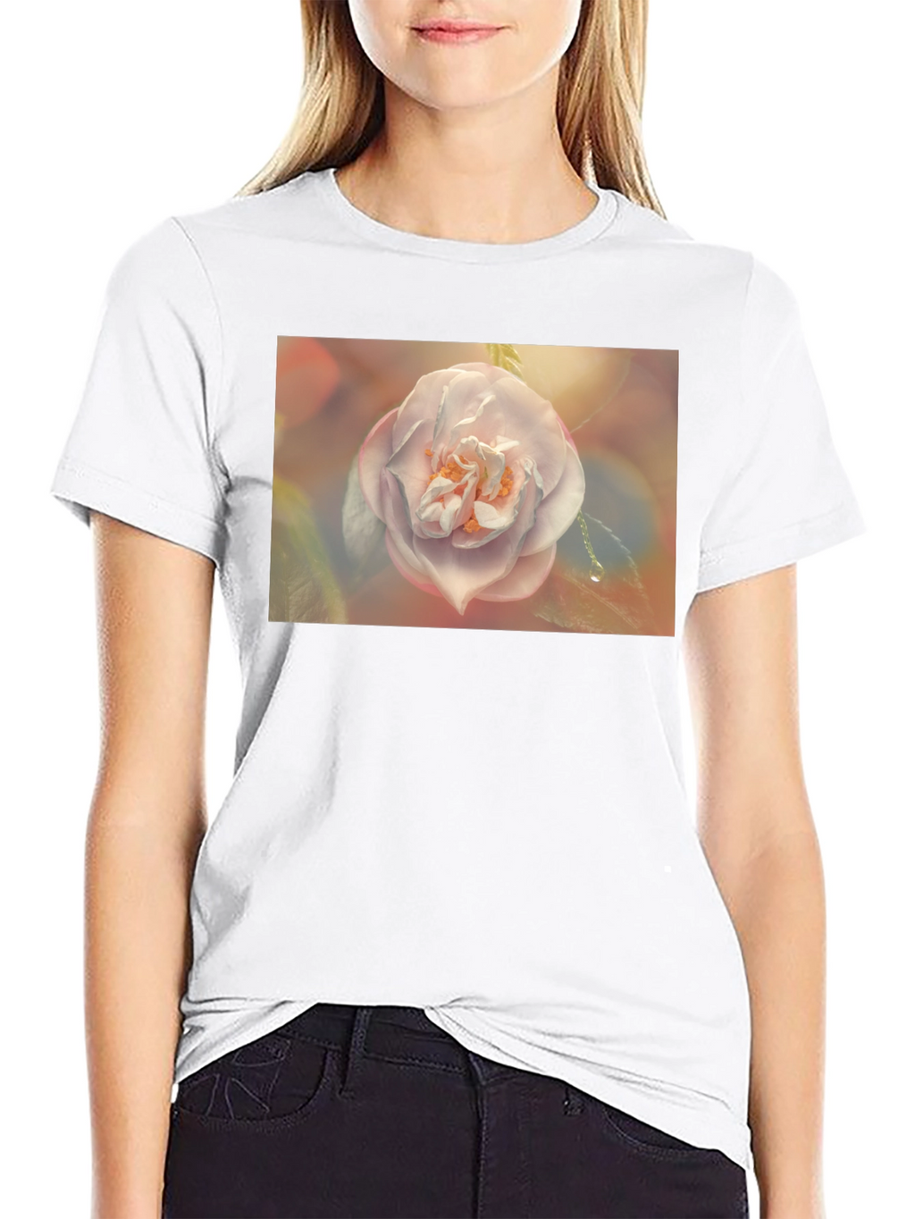 Floral Graphic T-Shirt - Soft Bloom Design