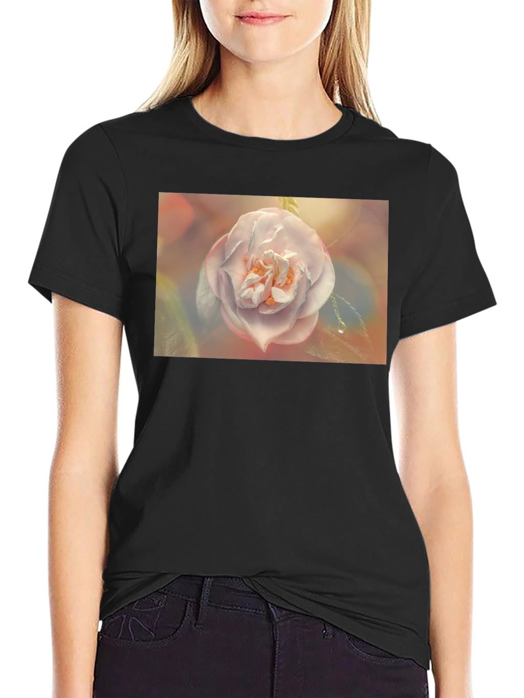 Floral Graphic T-Shirt - Soft Bloom Design