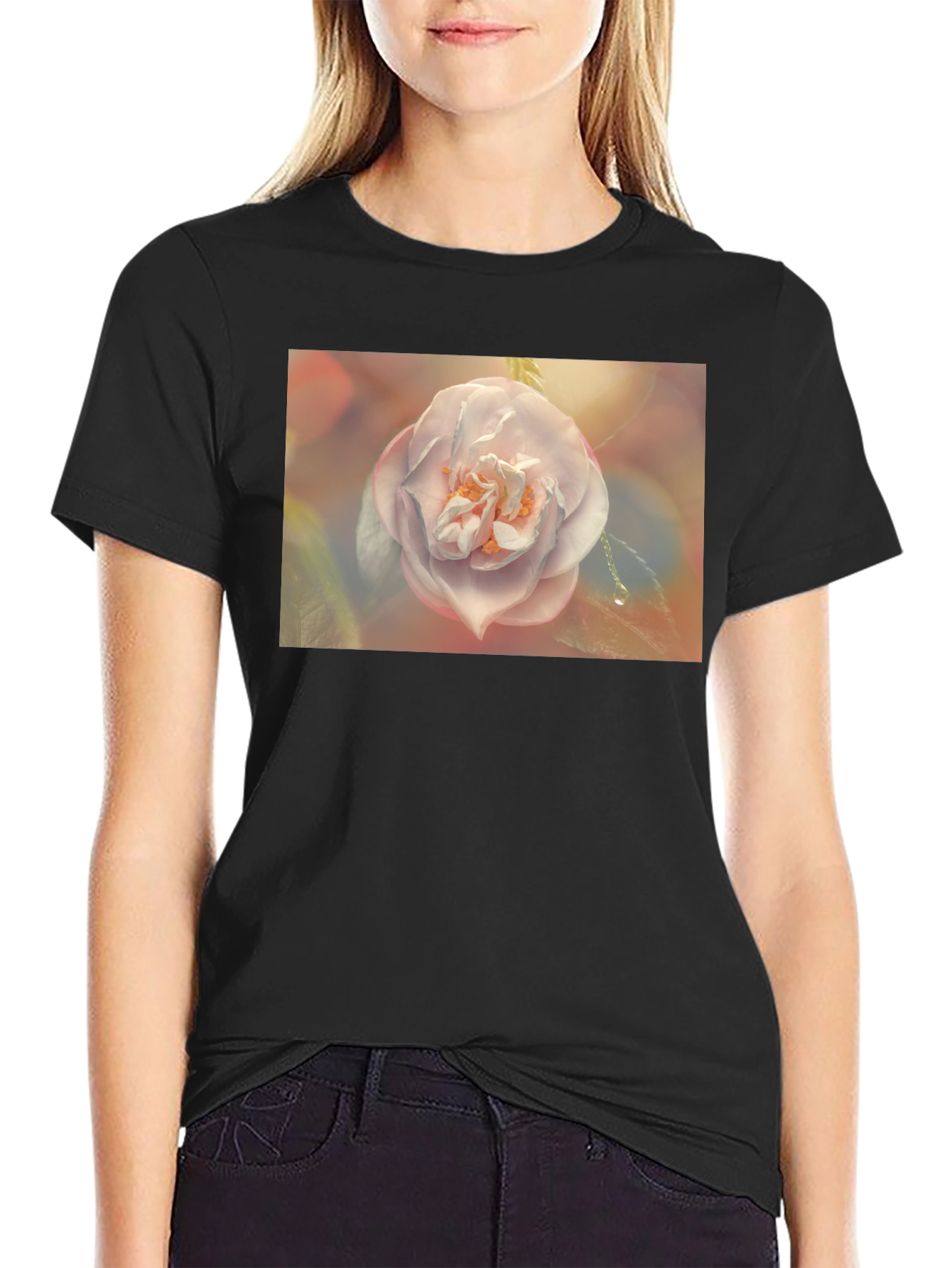 Floral Graphic T-Shirt - Soft Bloom Design