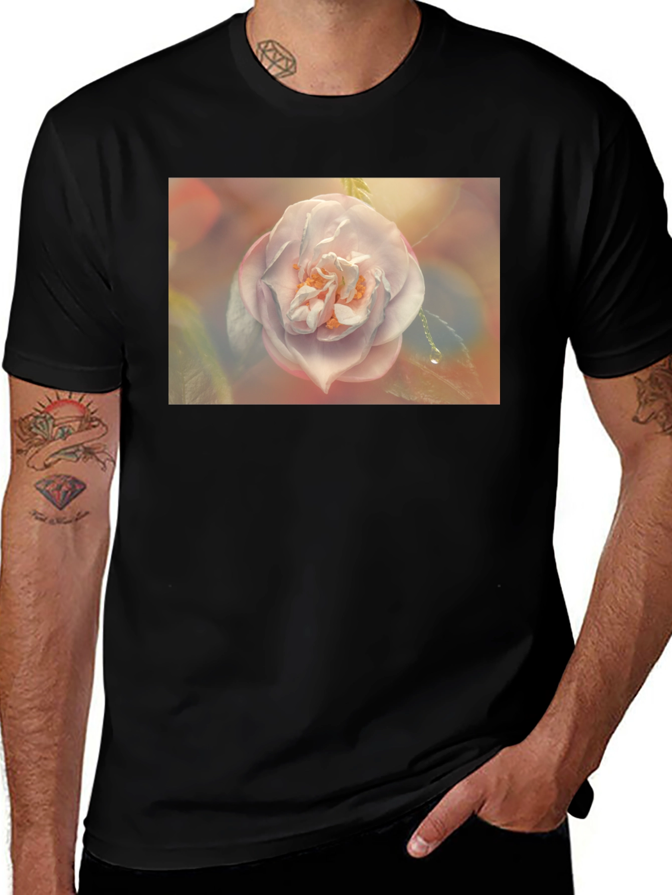 Floral Graphic T-Shirt - Soft Bloom Design