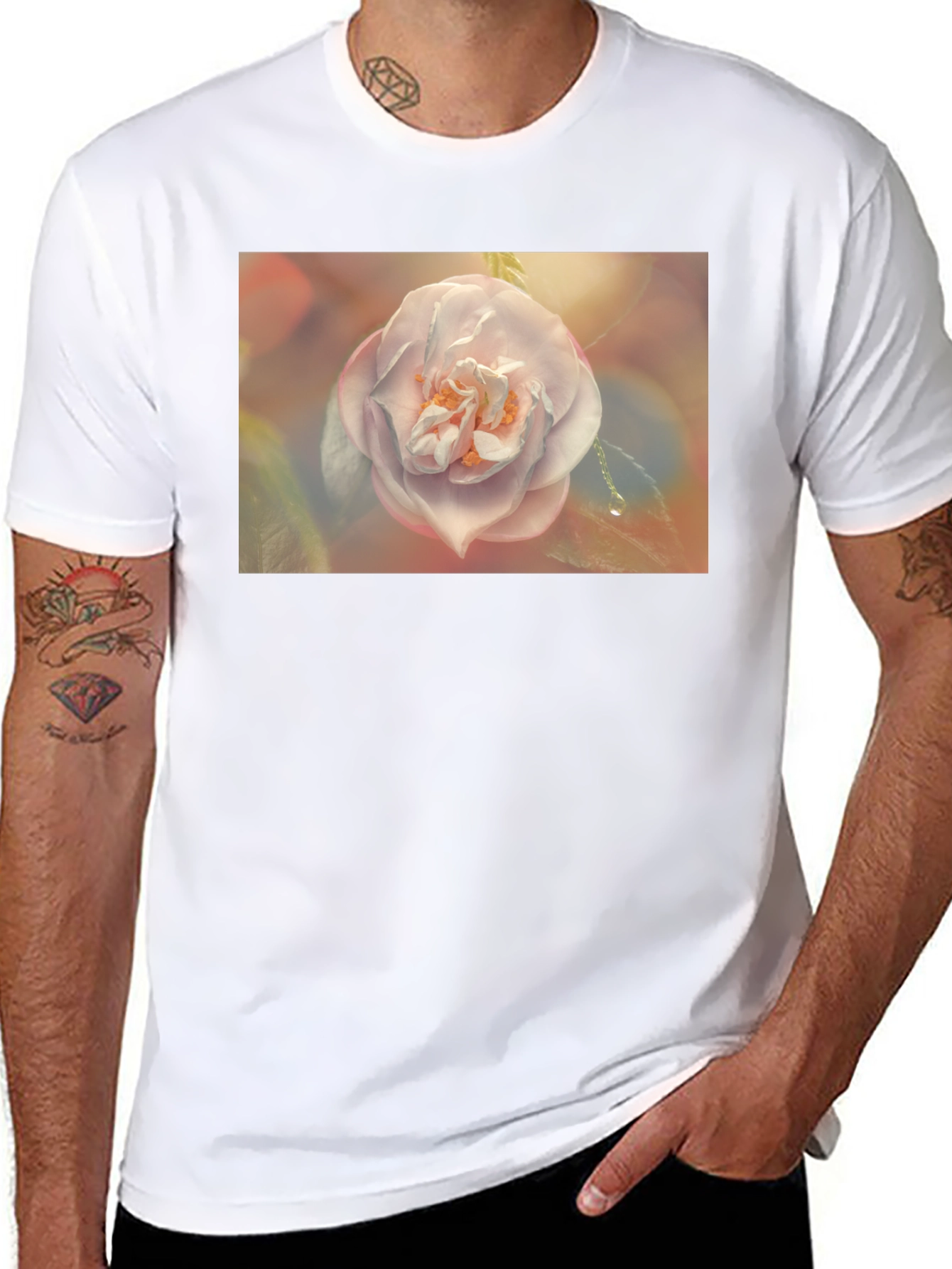 Floral Graphic T-Shirt - Soft Bloom Design