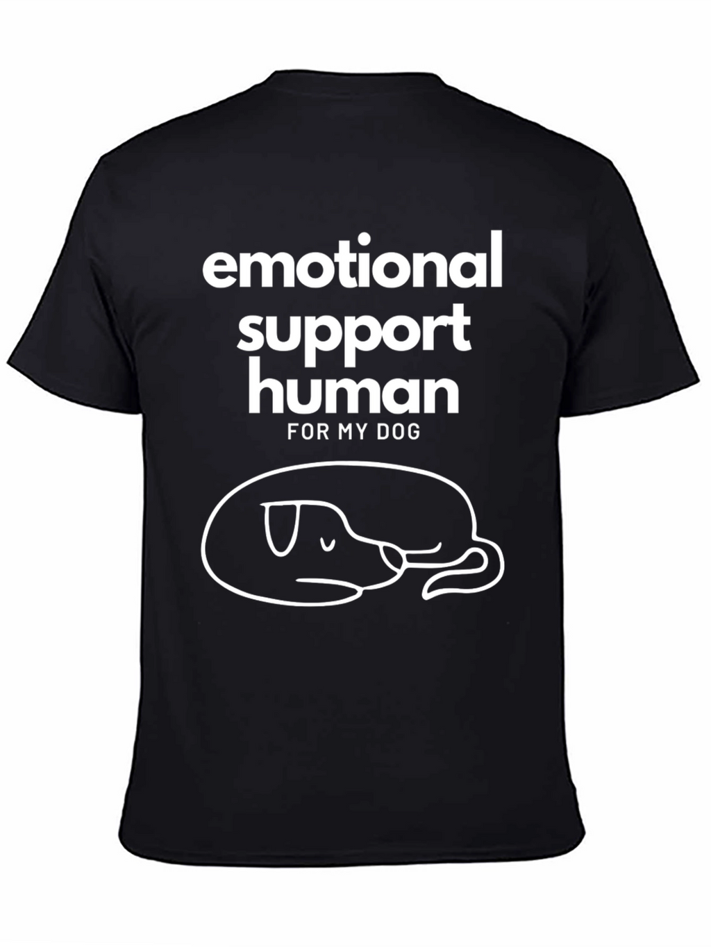 Emotional Support Human Dog Graphic T-Shirt